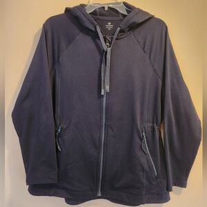 Women's Talbots Dark Navy Blue Hooded Jacket